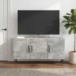 vidaXL TV skrinka Betónovo sivá 99 x 34,5 x 50 cm Kompozitné drevo – Obrázok 4