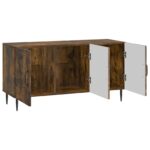 vidaXL TV skrinka Dymový dub 99 x 34,5 x 50 cm Kompozitné drevo – Obrázok 5