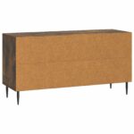 vidaXL TV skrinka Dymový dub 99 x 34,5 x 50 cm Kompozitné drevo – Obrázok 8