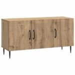vidaXL TV skrinka Dub artisan 99 x 34,5 x 50 cm Kompozitné drevo – Obrázok 2