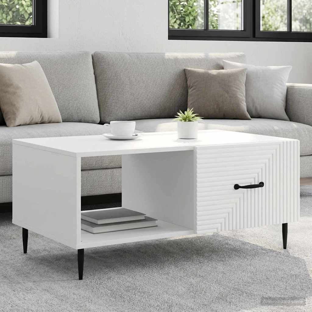894955_1.jpg vidaXL Konferenčný stolík Biela 90 x 50 x 40 cm Kompozitné drevo – Obrázok 1