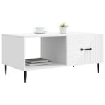 vidaXL Konferenčný stolík Biela 90 x 50 x 40 cm Kompozitné drevo – Obrázok 3