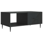 vidaXL Konferenčný stolík Čierna 90 x 50 x 40 cm Kompozitné drevo – Obrázok 2