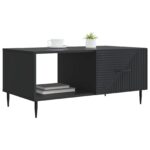 vidaXL Konferenčný stolík Čierna 90 x 50 x 40 cm Kompozitné drevo – Obrázok 3