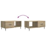 vidaXL Konferenčný stolík Dub sonoma 90 x 50 x 40 cm Kompozitné drevo – Obrázok 10