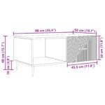vidaXL Konferenčný stolík Biela s vysokým leskom 90 x 50 x 40 cm – Obrázok 12