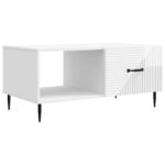 vidaXL Konferenčný stolík Biela s vysokým leskom 90 x 50 x 40 cm – Obrázok 2
