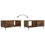 vidaXL Konferenčný stolík Dymový dub 90 x 50 x 40 cm Kompozitné drevo – Obrázok 9