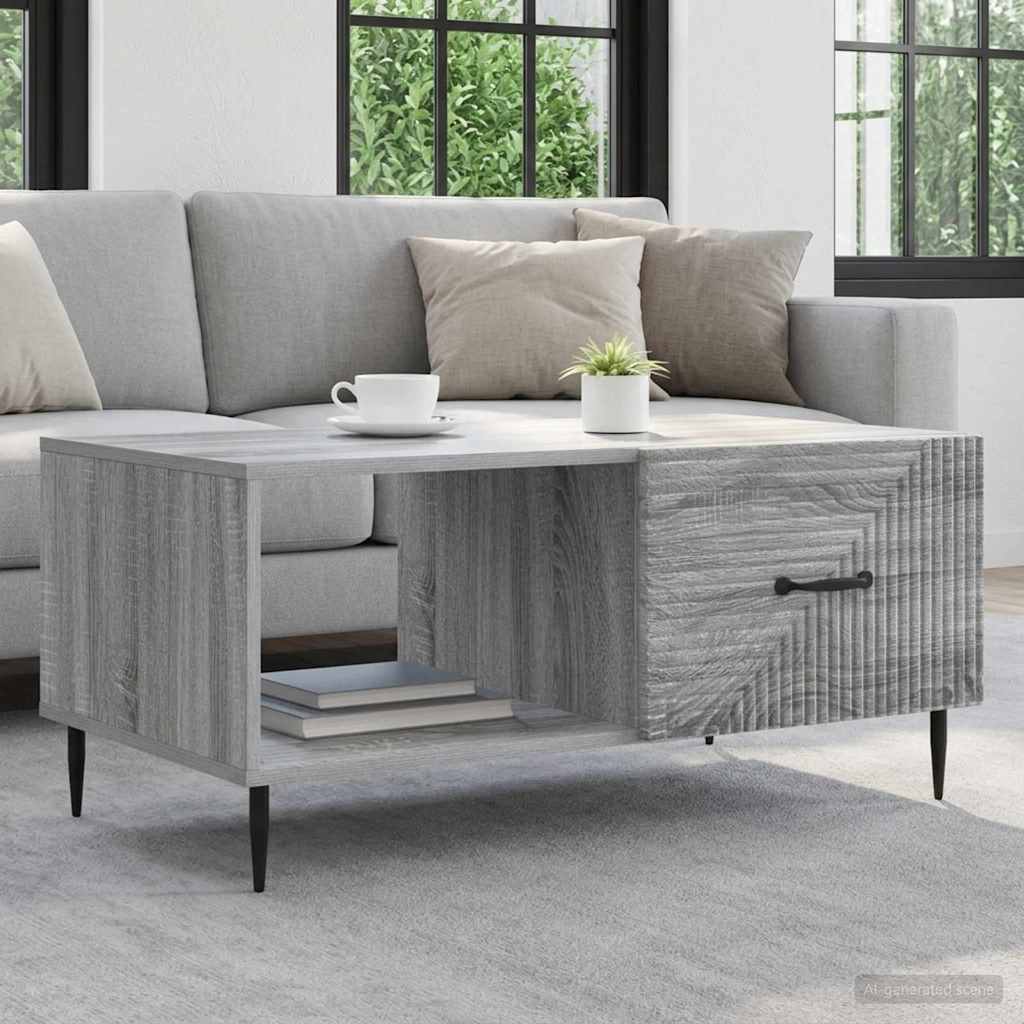 894961_1.jpg vidaXL Konferenčný stolík Sivá sonoma 90 x 50 x 40 cm Kompozitné drevo – Obrázok 1