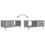 vidaXL Konferenčný stolík Sivá sonoma 90 x 50 x 40 cm Kompozitné drevo – Obrázok 10