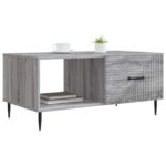 vidaXL Konferenčný stolík Sivá sonoma 90 x 50 x 40 cm Kompozitné drevo – Obrázok 3