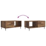 vidaXL Konferenčný stolík Staré drevo 90 x 50 x 40 cm Kompozitné drevo – Obrázok 9