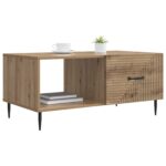 vidaXL Konferenčný stolík Dub artisan 90 x 50 x 40 cm Kompozitné drevo – Obrázok 3