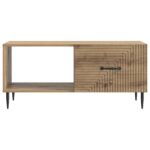 vidaXL Konferenčný stolík Dub artisan 90 x 50 x 40 cm Kompozitné drevo – Obrázok 5