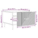 vidaXL Konferenčný stolík Čierna 49 x 50 x 40 cm Kompozitné drevo – Obrázok 10