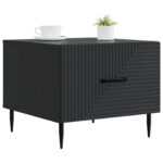 vidaXL Konferenčný stolík Čierna 49 x 50 x 40 cm Kompozitné drevo – Obrázok 2