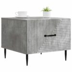 vidaXL Konferenčný stolík so zásuvkou Betónovo sivá 49 x 50 x 40 cm – Obrázok 3