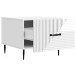 vidaXL Konferenčný stolík Biela s vysokým leskom 49 x 50 x 40 cm – Obrázok 3