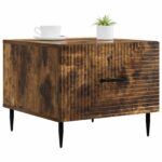 vidaXL Konferenčný stolík Dymový dub 49 x 50 x 40 cm Kompozitné drevo – Obrázok 3