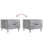 vidaXL Konferenčný stolík Sivá sonoma 49 x 50 x 40 cm Kompozitné drevo – Obrázok 10