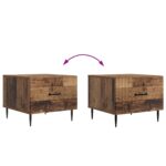 vidaXL Konferenčný stolík Staré drevo 49 x 50 x 40 cm Kompozitné drevo – Obrázok 10