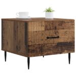 vidaXL Konferenčný stolík Staré drevo 49 x 50 x 40 cm Kompozitné drevo – Obrázok 3