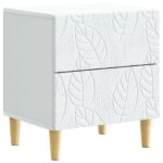 vidaXL Nočný stolík 2 pcs Biela 43 x 34,5 x 48 cm Kompozitné drevo – Obrázok 2
