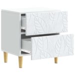 vidaXL Nočný stolík 2 pcs Biela 43 x 34,5 x 48 cm Kompozitné drevo – Obrázok 3