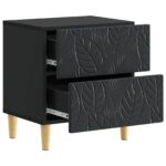vidaXL Nočný stolík Čierna 43 x 34,5 x 48 cm Kompozitné drevo – Obrázok 2
