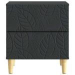 vidaXL Nočný stolík Čierna 43 x 34,5 x 48 cm Kompozitné drevo – Obrázok 3