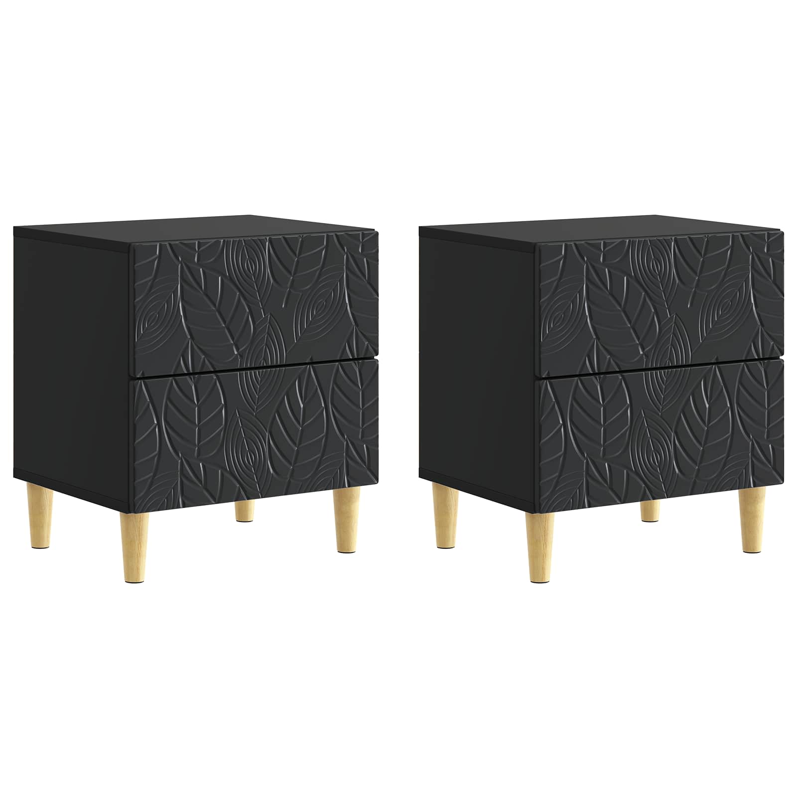 894988_1.jpg vidaXL Nočný stolík 2 pcs Čierna 43 x 34,5 x 48 cm Kompozitné drevo – Obrázok 1