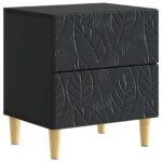 vidaXL Nočný stolík 2 pcs Čierna 43 x 34,5 x 48 cm Kompozitné drevo – Obrázok 2
