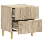 vidaXL Nočný stolík Dub sonoma 43 x 34,5 x 48 cm Kompozitné drevo – Obrázok 2