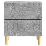 vidaXL Nočný stolík Betónovo sivá 43 x 34,5 x 48 cm Kompozitné drevo – Obrázok 3