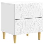 vidaXL Nočný stolík 2 pcs Biela s vysokým leskom 43 x 34,5 x 48 cm – Obrázok 2