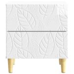 vidaXL Nočný stolík 2 pcs Biela s vysokým leskom 43 x 34,5 x 48 cm – Obrázok 4