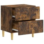 vidaXL Nočný stolík Dymový dub 43 x 34,5 x 48 cm Kompozitné drevo – Obrázok 2