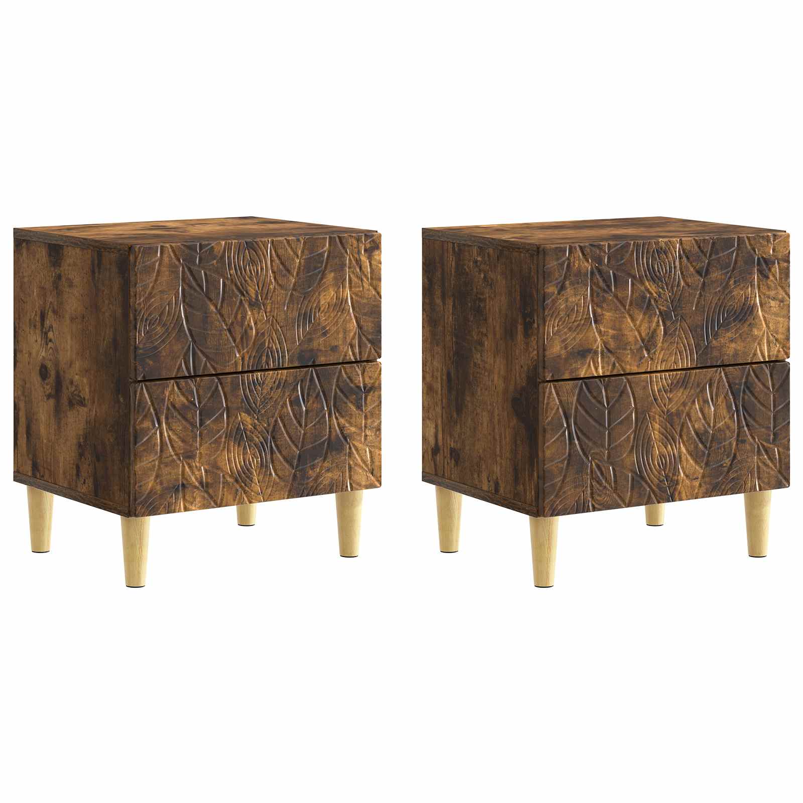 894996_1.jpg vidaXL Nočný stolík 2 pcs Dymový dub 43 x 34,5 x 48 cm – Obrázok 1