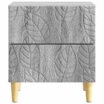 vidaXL Nočný stolík Sivý Sonoma 43 x 34,5 x 48 cm Kompozitné drevo – Obrázok 3