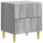 vidaXL Nočný stolík 2 pcs Sivý Sonoma 43 x 34,5 x 48 cm – Obrázok 2