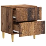 vidaXL Nočný stolík 2 pcs Staré drevo 43 x 34,5 x 48 cm – Obrázok 3