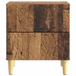 vidaXL Nočný stolík 2 pcs Staré drevo 43 x 34,5 x 48 cm – Obrázok 4