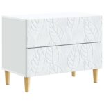 vidaXL Nočný stolík Biela 62 x 34,5 x 48 cm Kompozitné drevo