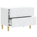 vidaXL Nočný stolík Biela 62 x 34,5 x 48 cm Kompozitné drevo – Obrázok 2