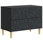 vidaXL Nočný stolík Čierna 62 x 34,5 x 48 cm Kompozitné drevo