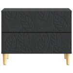 vidaXL Nočný stolík Čierna 62 x 34,5 x 48 cm Kompozitné drevo – Obrázok 3