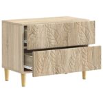 vidaXL Nočný stolík Dub sonoma 62 x 34,5 x 48 cm Kompozitné drevo – Obrázok 2