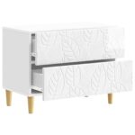vidaXL Nočný stolík Biela s vysokým leskom 62 x 34,5 x 48 cm – Obrázok 2