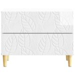 vidaXL Nočný stolík Biela s vysokým leskom 62 x 34,5 x 48 cm – Obrázok 3