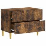 vidaXL Nočný stolík Dymový dub 62 x 34,5 x 48 cm Kompozitné drevo – Obrázok 2